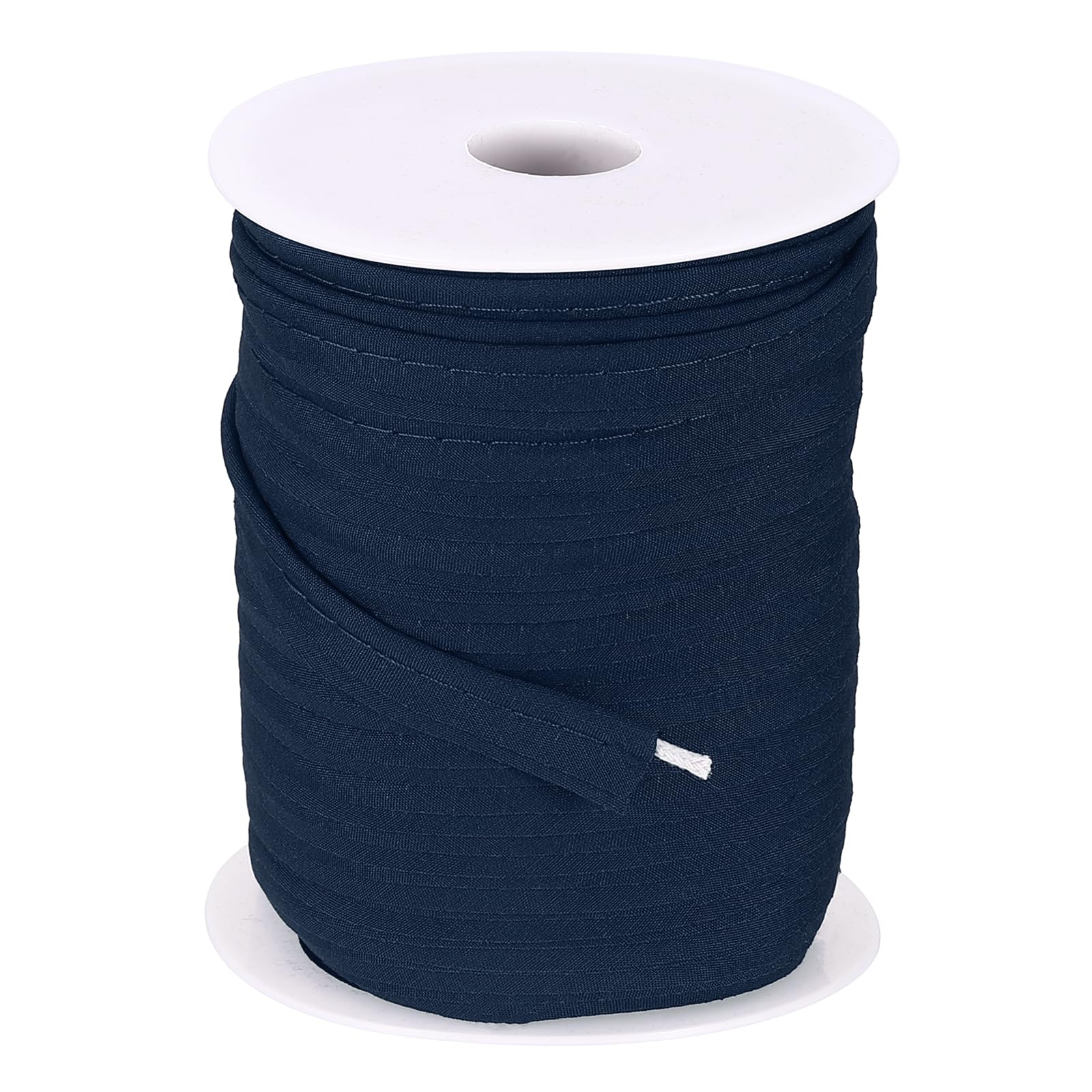 sourcing map Piping Trim Bias Tape, 3/8 Inch 50 Yards Cotton Folding Binding Tape with Welting Cord, Decorative Sewing Trim for Home Decor Sewing DIY Crafting Clothing Fabric Edge, Navy Blue