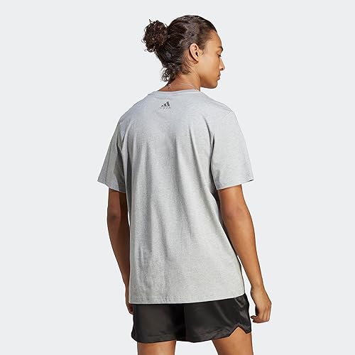 Miniatura 6 de adidas Essentials - Camiseta de algodón con logotipo grande para hombre
