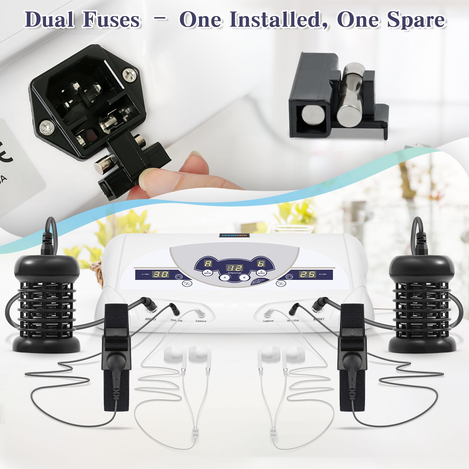 veicomtech Dual Ionic Fußbad Detox Maschine mit MP3 Player
