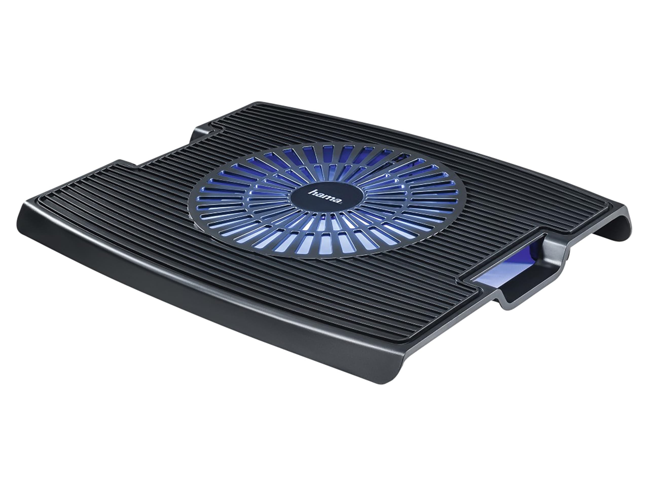 Hama Support de Refroidissement pour Ordinateur Portable 13.3-15.6 "Wave (Ventilateur, Fond en Caoutchouc, LED, 430 mA) Noir