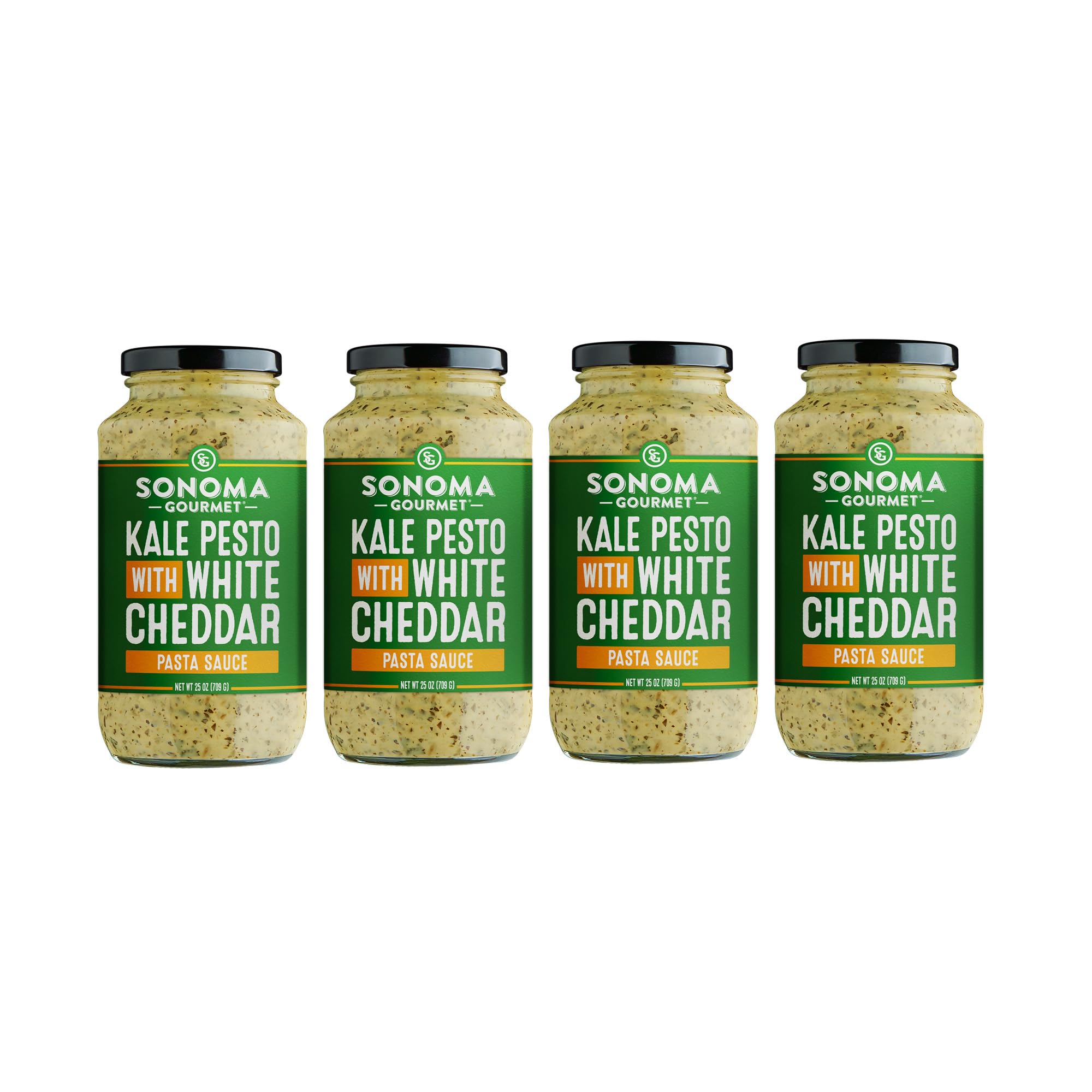 Sonoma Gourmet Rich & Creamy Kale Pesto with White Cheddar Pasta Sauce | Gluten-Free | Made With Garden Fresh Kale & Sharp White Cheddar (25 Ounce Jar