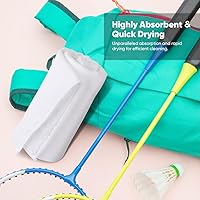 Vista 4 de HOMEXCEL Paquete de 12 Paños de Microfibra, Toalla Facial Altamente Absorbente y Suave, Paños de Lavado Blancos Multiusos para Baño, Hotel, Spa