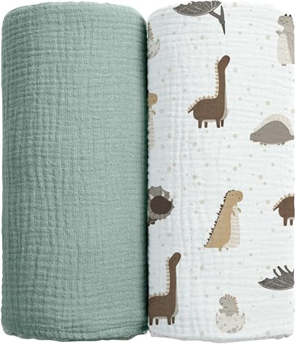 lulumoon Muslin Swaddle Blankets for Baby: 100% Cotton Receiving Blankets