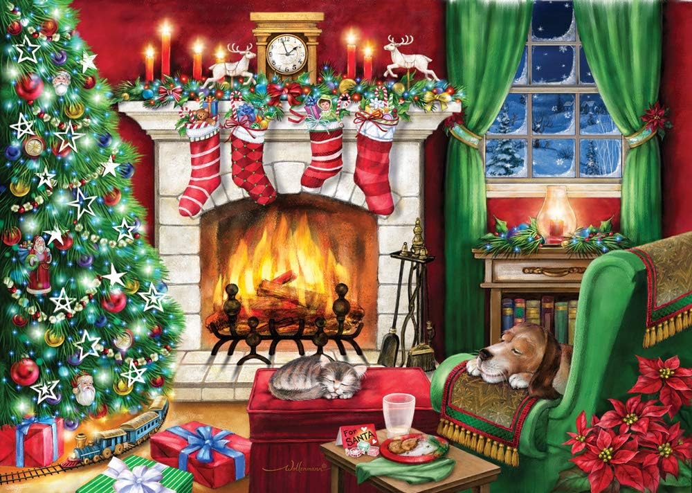 Box of 'Cozy Christmas' Christmas Cards - 15 Cards & 16 Foil Envelopes