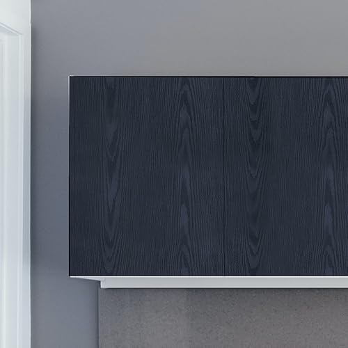 Miniatura 9 de Very Berry Sticker Papel tapiz autoadhesivo de madera negra (15.7 x 196.9 pulgadas, textura de madera 3D) impermeable y fácil de limpiar para