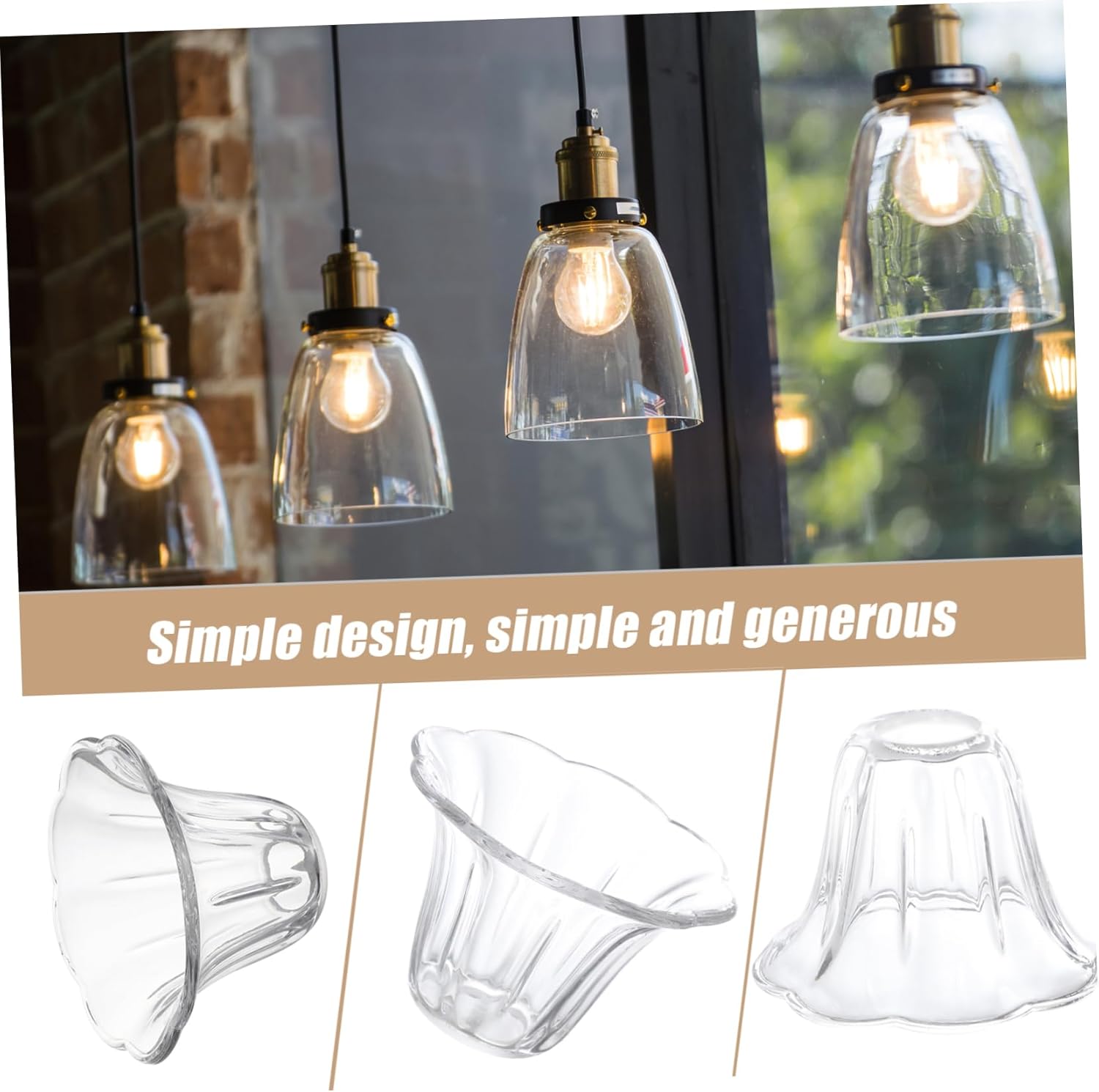 2pcs Glass Lampshade Transparent Lamp Covers for Table and Floor Lamps for Living Room Bedroom and Boys and Girls Room Light Diffuser for Warm Atmosphere