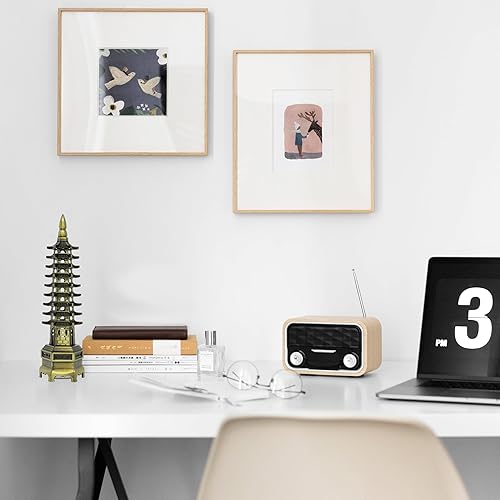 Miniatura 3 de Honbay 1 pieza de aleación de metal WenChang Torre Modelo Estatua Feng Shui Decoración Budismo Templo Decoración Jardín Miniatura para Oficina Hogar