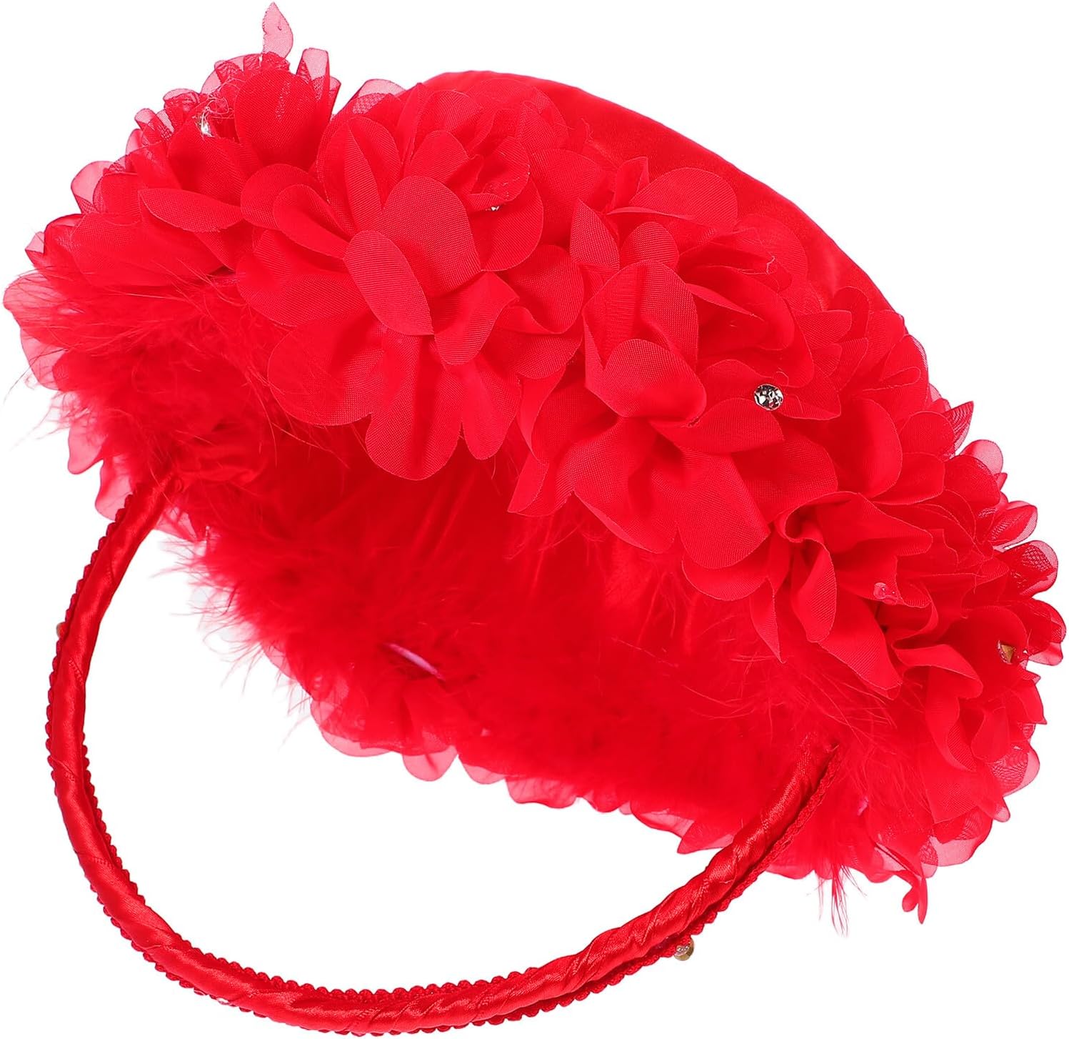 Beavorty Wedding Flower Basket with Handle Lace Imitation Floral Basket for Flower for Western Style Wedding Ceremony Supplies