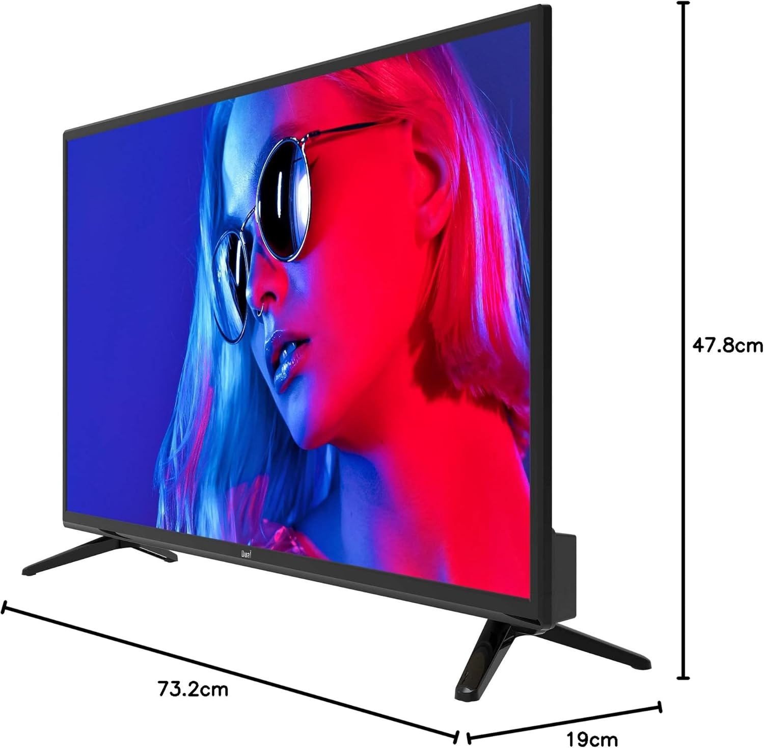 Dimensions of Dual DL-32HD-008 LED TV