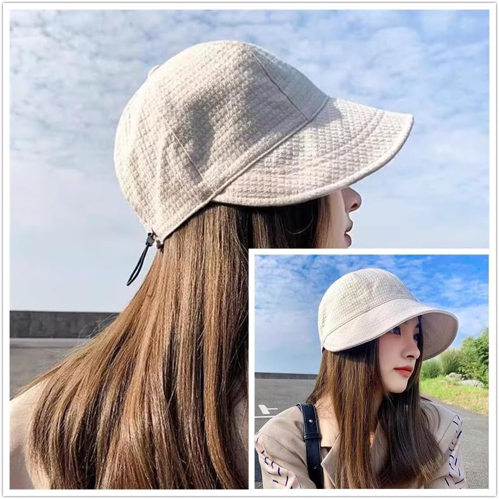 New Womens Sun Hats Women's Outdoor UV-Protection-Foldable Beach Hats,Wide Brim Summer Fisherman's Caps UPF 50+