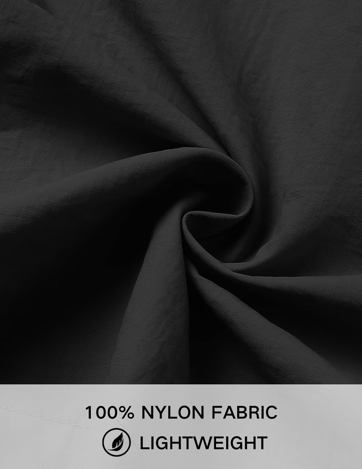 COOFANDY Men's Casual Drawstring Shorts Lightweight Summer Beach Elastic Waist Shorts with Pockets, Black, XL - Image 5