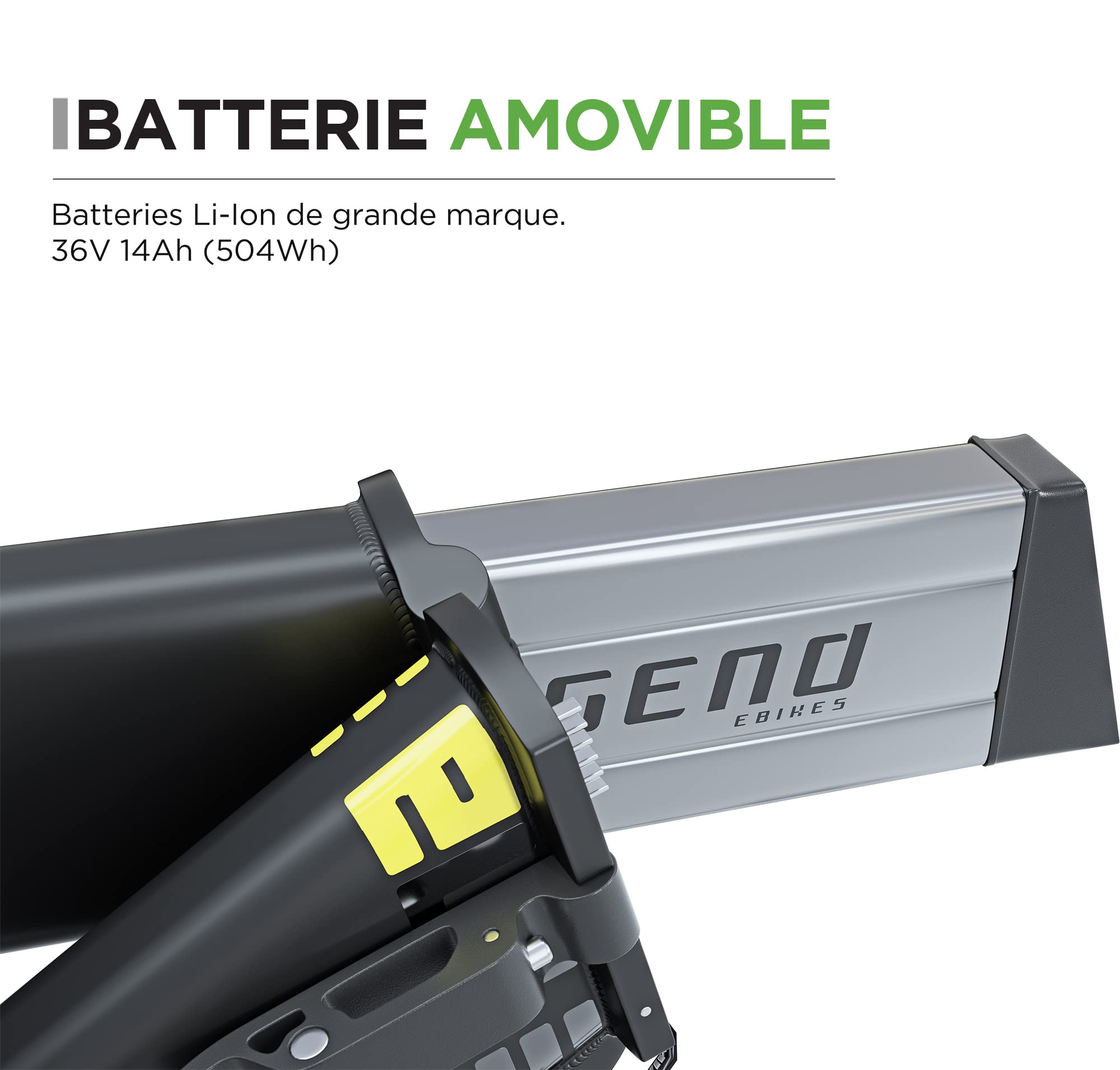 LEGEND EBIKES Etna, Vélo Électrique Pliable Montagne Batterie Amovible 36V 14Ah, 250W, VTT Electrique 11 Vitesses, 25km/h Vélo Électrique Roues 27,5" Vélos Électriques Freins Hydrauliques, Argent