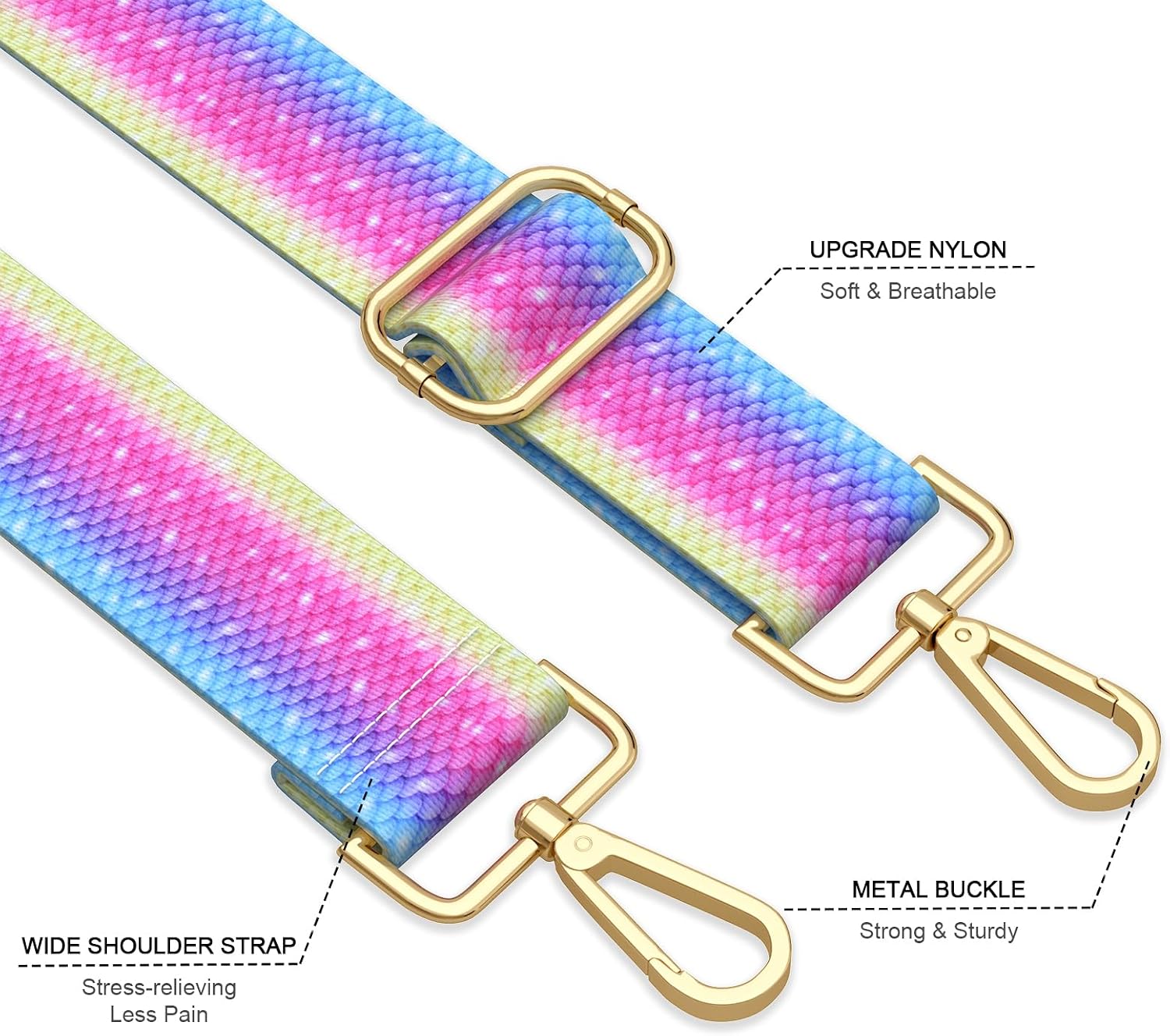 Wide Shoulder Strap Purse Strap Adjustable Replacement Crossbody Handbag Extender Bag Belt image 4