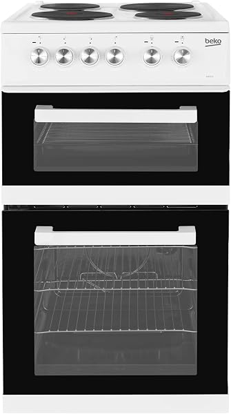 Beko KD531AW 500mm Twin Cavity Electric Cooker Sealed Hob White - 1