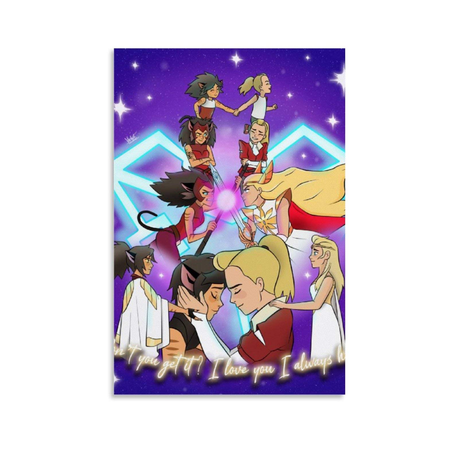 She-Ra and The Princesses of Power Poster Pop Anime Print Poster Wall Art Canvas Painting Gifts Bedroom Living Room Decor Modern Home 12x18inch(30x45cm)