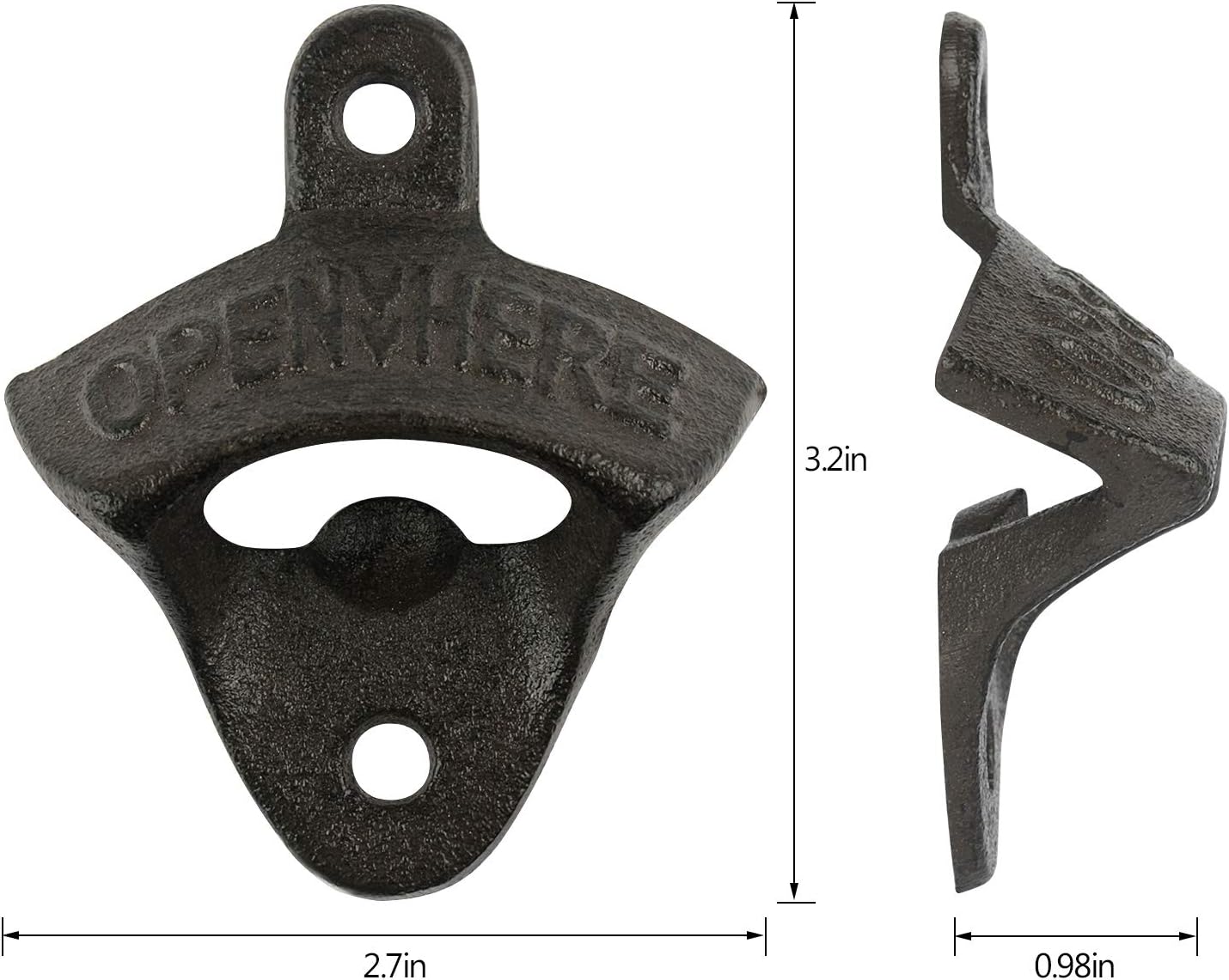 One-Day Sale: Up to 40% Off SMOQIO Wall Mounted Bottle Opener, 4 pcs cast iron