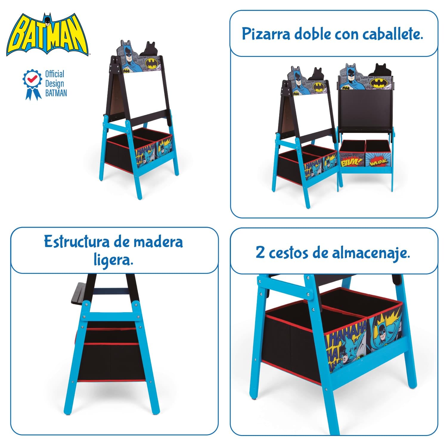 ARDITEX Pizarra con Soporte multifunción de Madera de 54x45x117cm de Batman