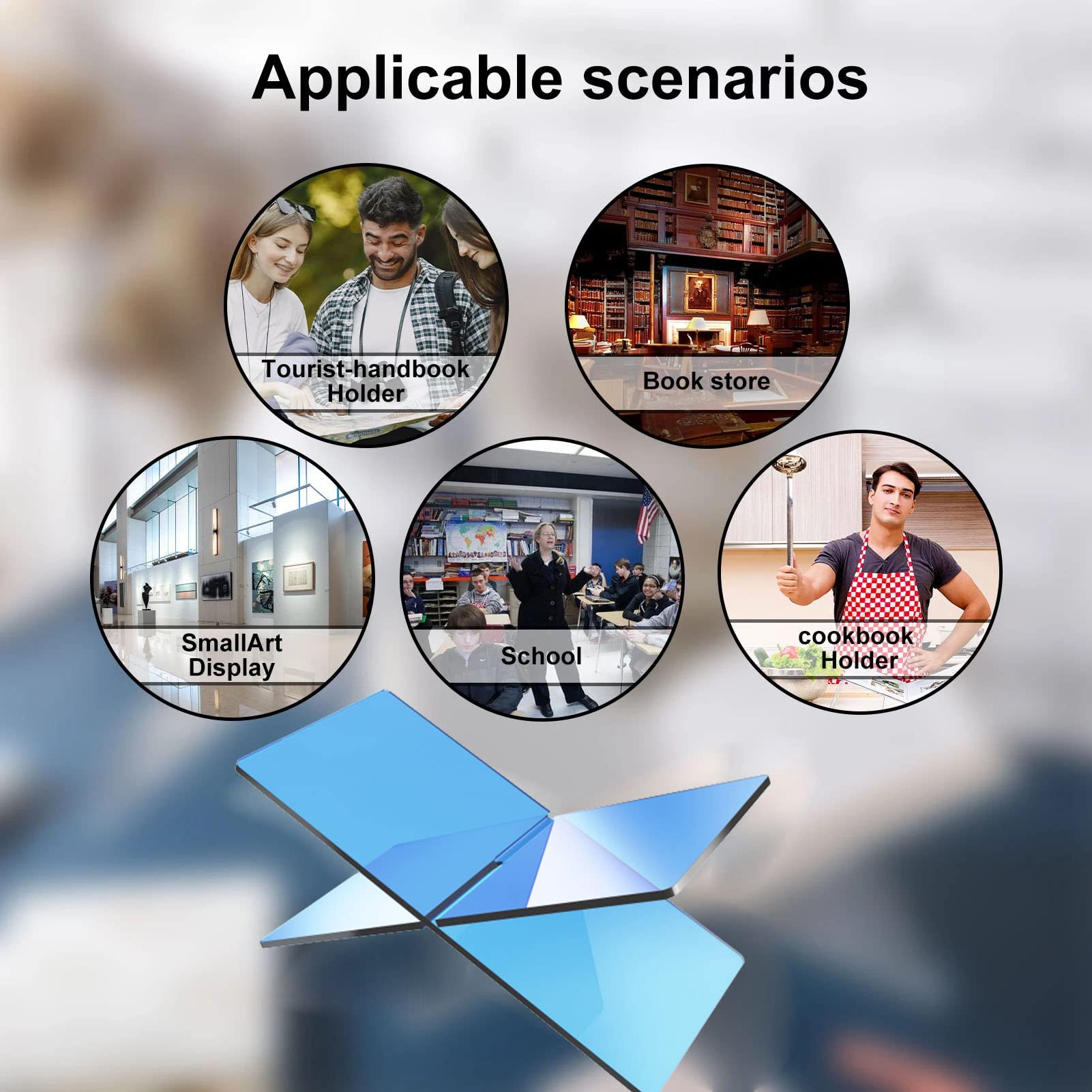 Acryl Buchständer X-Form - Durchsichtiger Leseständer Für Bücher & Noten