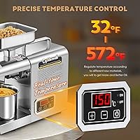 Vista 3 de CGOLDENWALL Máquina de Prensa de Aceite, Prensa Automática de Aceite, Extractor de Aceite de 1000W para Prensado en Frío y Caliente, Extractor