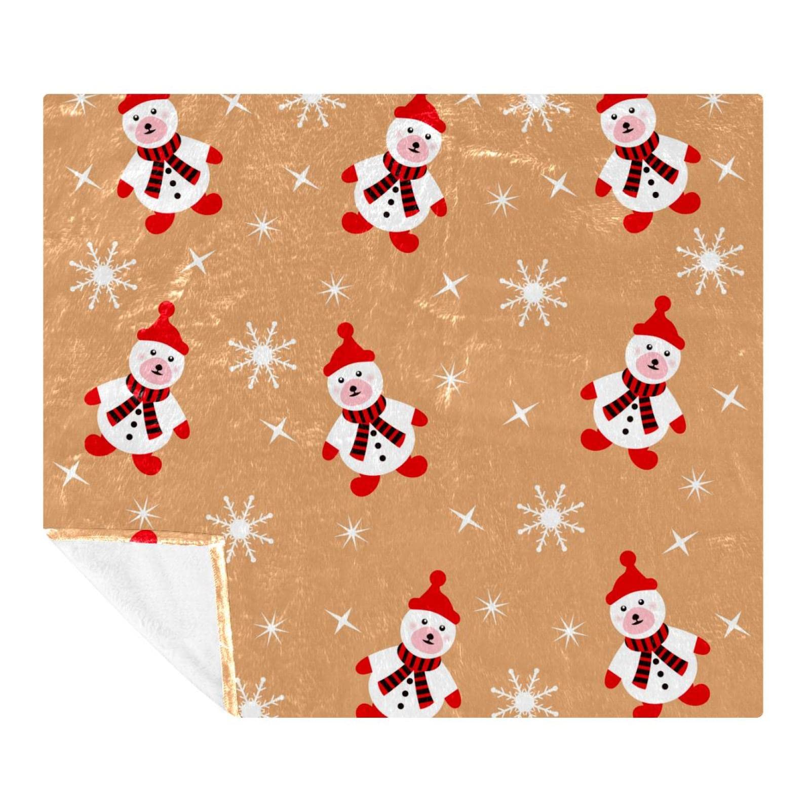 Couverture polaire ours polaire pour lit et canapé de chambre