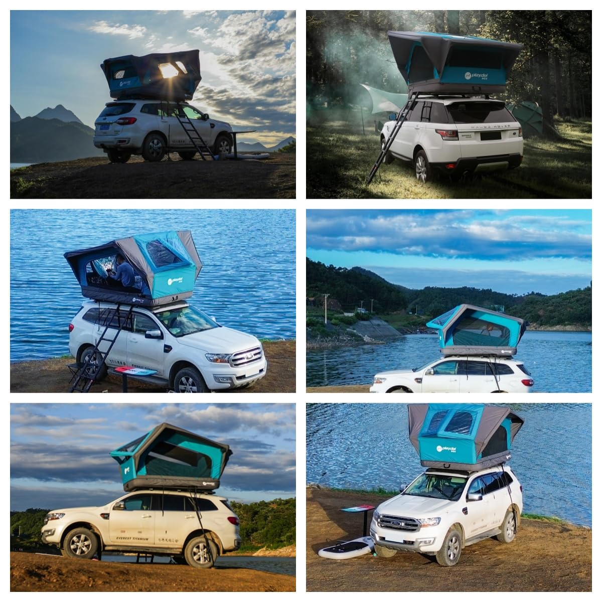 TentHome Tienda Techo Coche de Campaña Hinchable 2-3 Personas Grande Familiar Montaje Rapido
