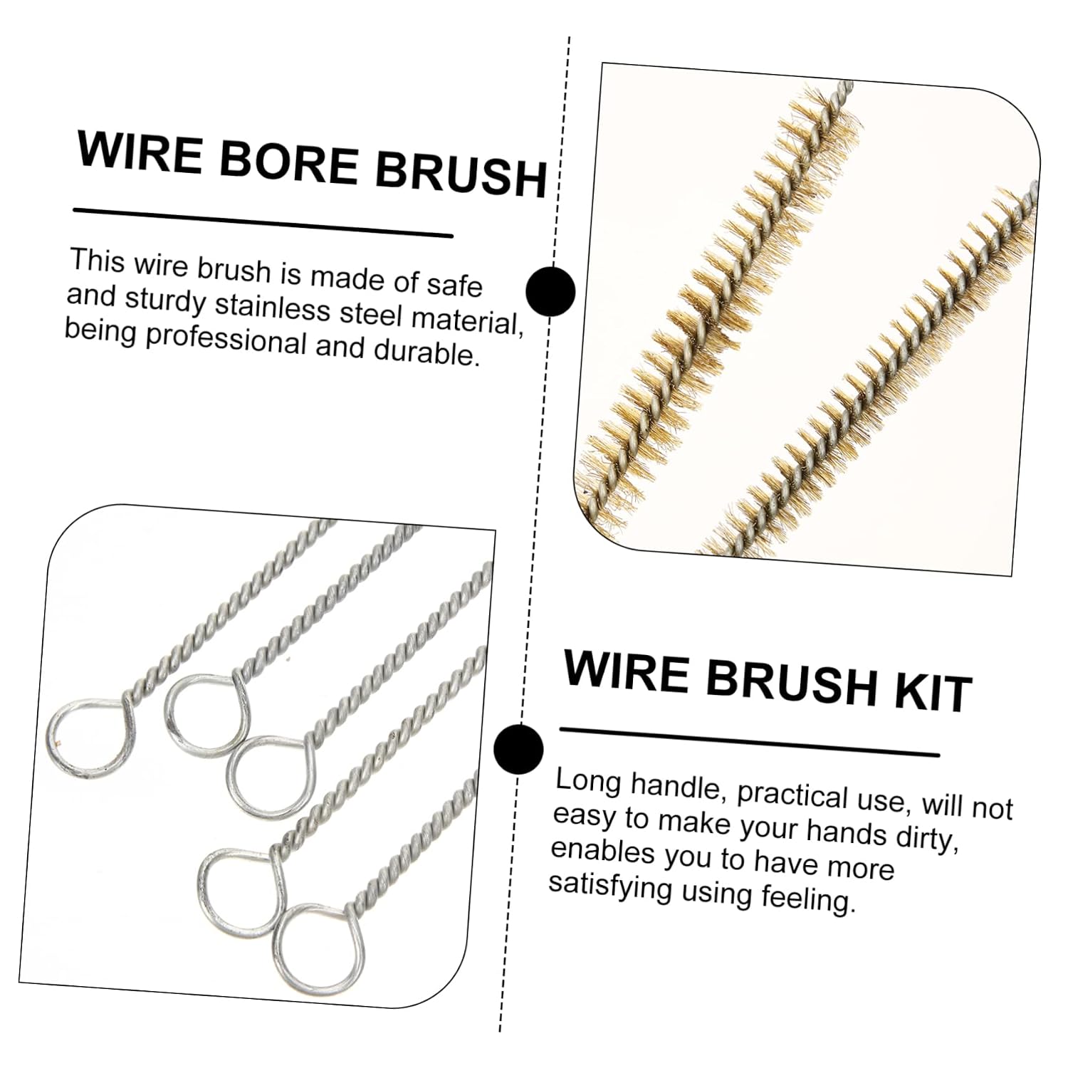 20pcs Stainless Steel Wire Cleaning Brush for Straws Tubes and Pots Bore Brushes for Efficient Dust and Removal Confined Spaces