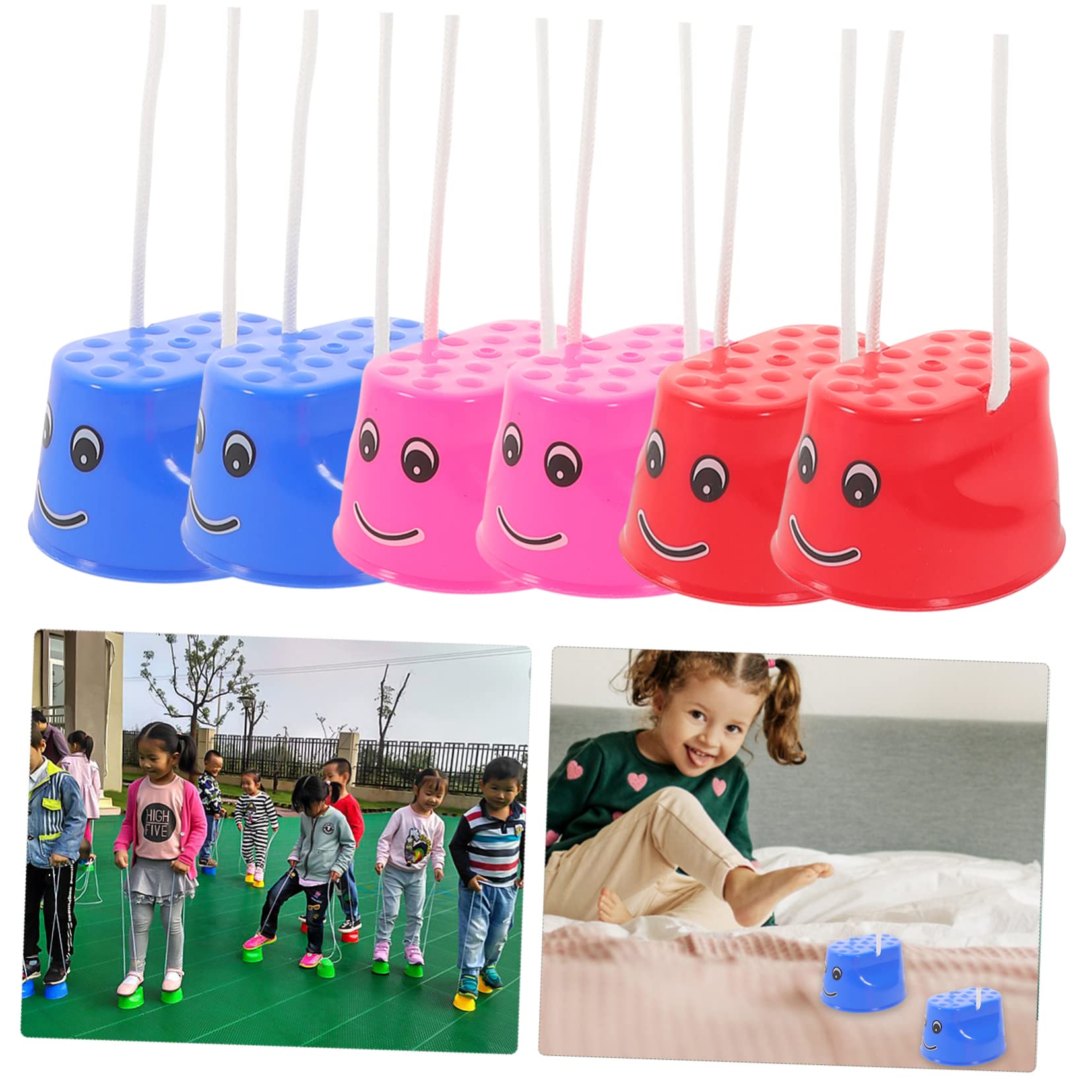 FELTECHELECTR 5 Pairs Children Bucket Stilts Walking Cups Kids Balance Training Playthings Kindergarten Parent Activities - Image 8