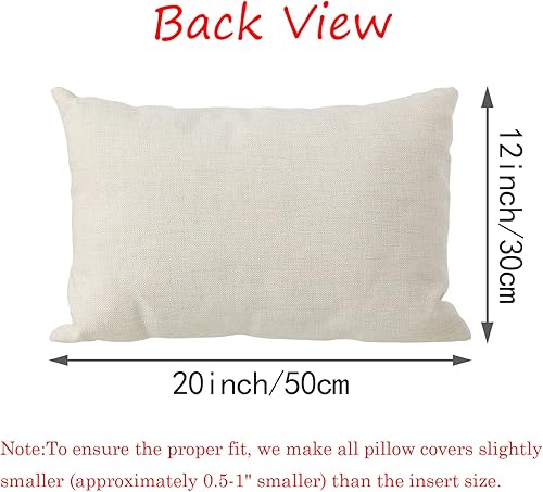 Miniatura 7 de Funda de almohada lumbar roja de 12 x 20 pulgadas para decoraciones de Navidad, fundas de almohada de Feliz Navidad, fundas de cojín de invierno