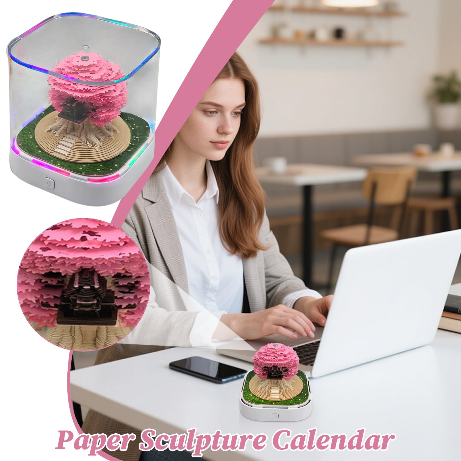 Kalender 2026, 3D-Papierkunst, Abreißbarer Tischkalender 2026 | Notizblock, Deck- für Halloween, Einweihung, Urlaub, Erwachsene, Studenten, Lehrer, Schlafzimmer, Büro