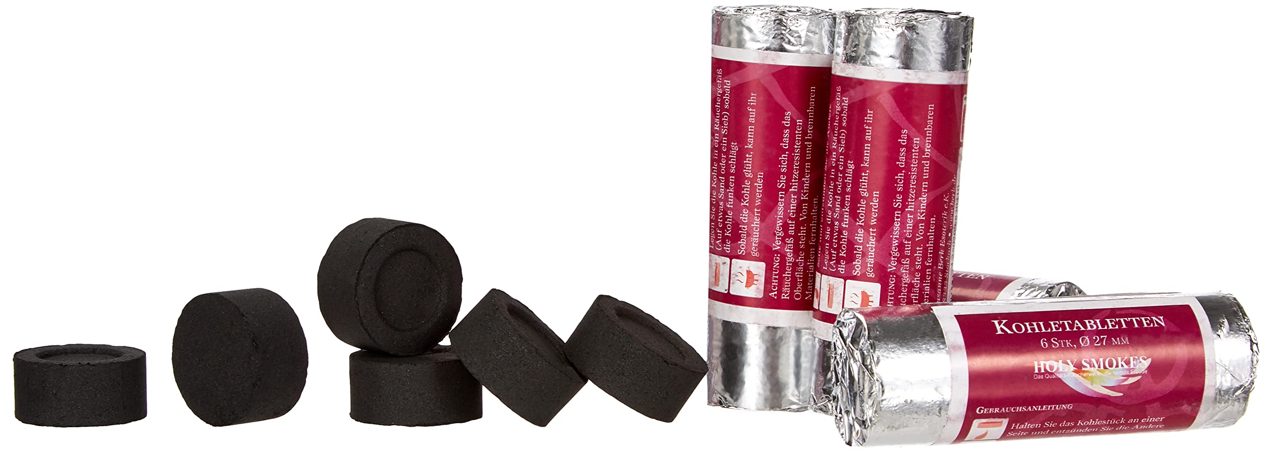 Carboncini Per Incenso - 120 Pezzi, 2.7cm, Accensione Rapida, Per Resine Ed Erbe