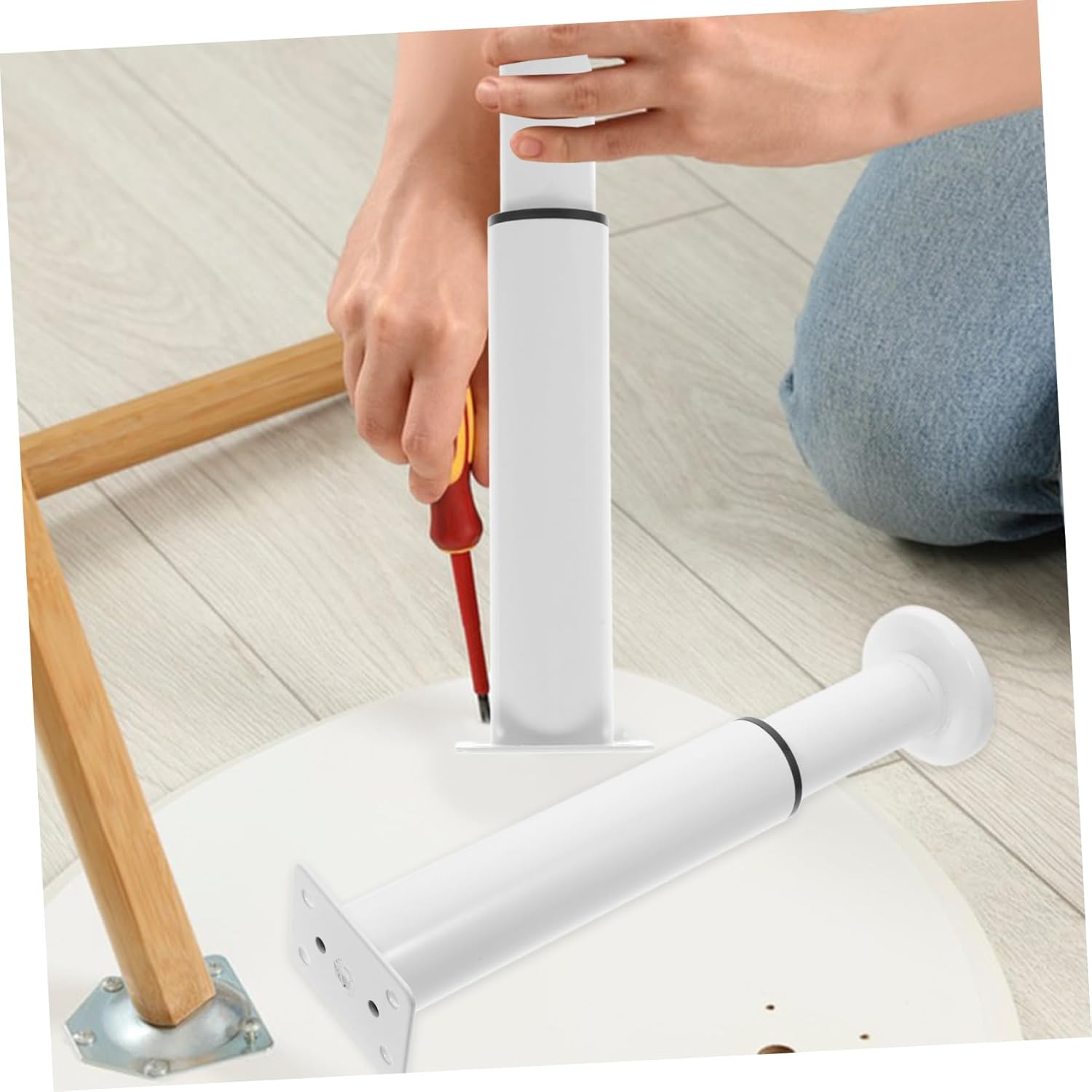 4pcs Adjustable Metal Furniture Legs Heavy Duty Replacement Feet for Sofa Couch Bed Table Versatile Support for Stability Improvement Base