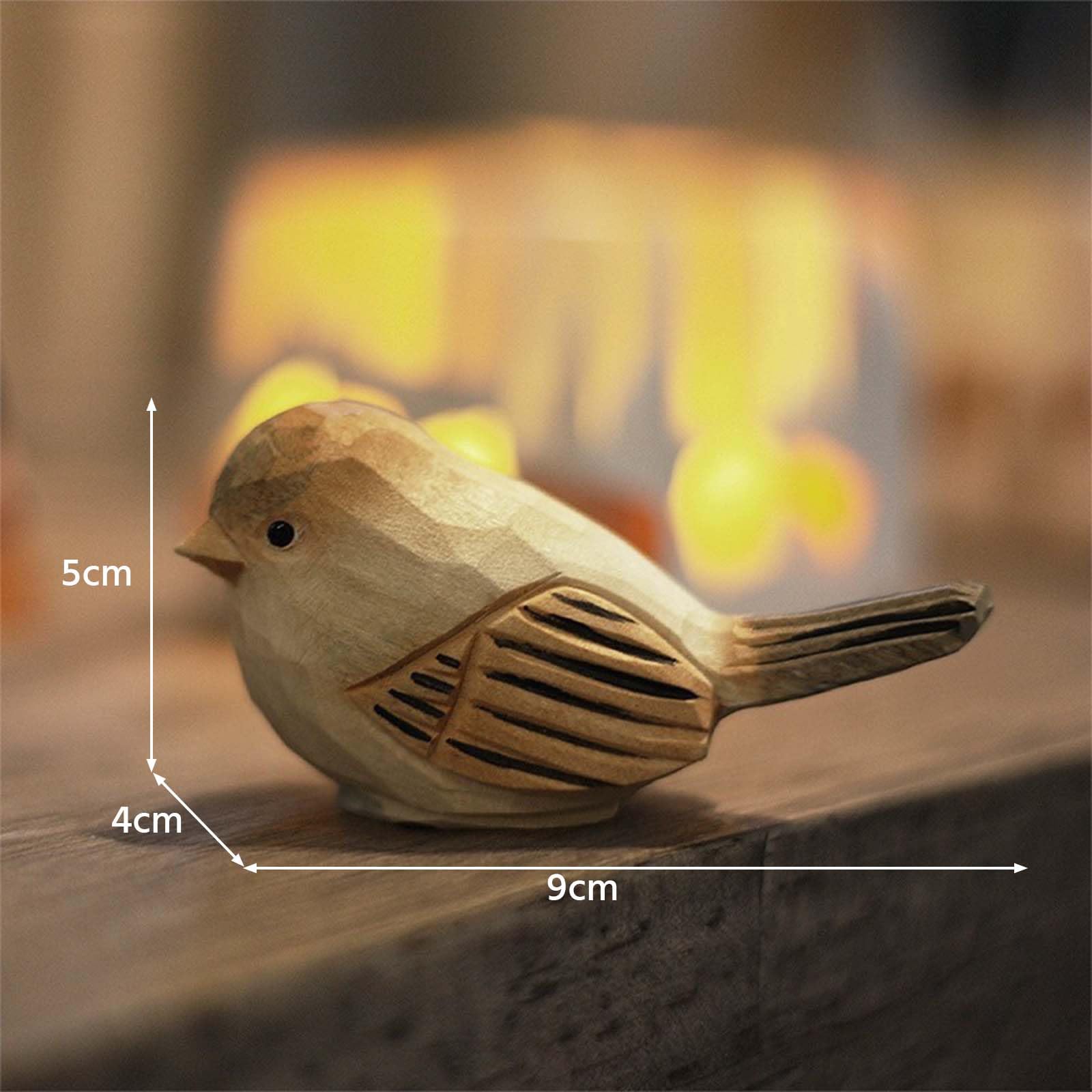 Amazon.co.jp: かわいい 鳥の彫刻 木彫り 鳥の雑貨 インテリア雑貨 鳥
