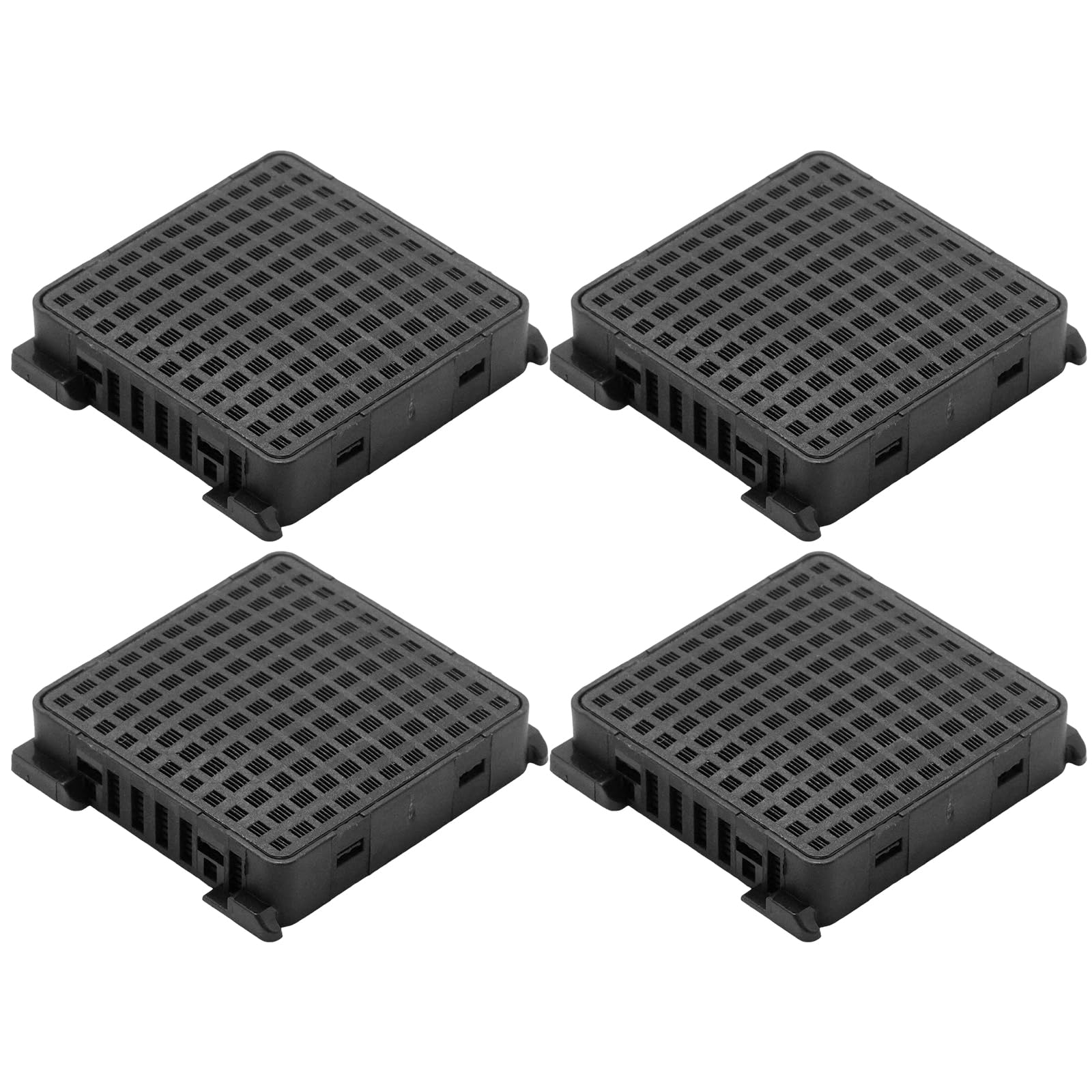 Lot de 4 filtres à charbon actif noirs de rechange pour Liebherr 909698900 Liebherr 988242900 988246000 7440021-00