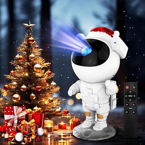 Miniatura 7 de Proyector de luz de astronauta y galaxia, proyector de astronauta con temporizador y control remoto, luces de estrella para techo, gran decoración