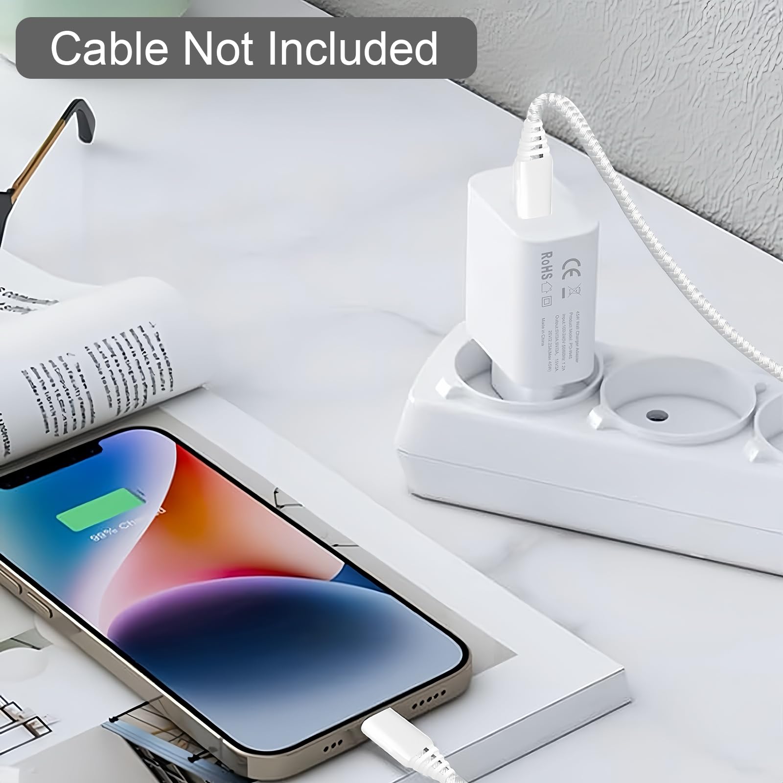 45W Cargador USB C para Samsung Galaxy S25 Ultra/S26 Ultra/S25/S23 Plus/S24 FE/S22+/S21/S20,A56 5G/A55 A54 A36 A26 A16 A35 A25 A15 A17 iPhone 15 16 17 Tipo C Enchufe Adaptador de Pared Carga Rapida — view 5
