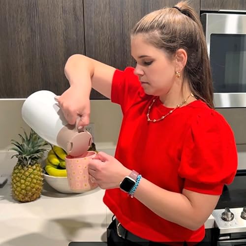 Miniatura 61 de Jarra térmica de acero inoxidable para café, termo de doble pared sellado al vacío, 12 horas de retención de calor Negro