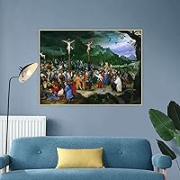 Vista 3 de Impresiones en lienzo Arte de la pared Bruegel Pieter - Crucifixión Cruz Lienzo Imagen de arte de pared para sala de estar Decoración del hogar