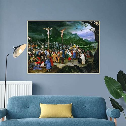 Miniatura 3 de Impresiones en lienzo Arte de la pared Bruegel Pieter - Crucifixión Cruz Lienzo Imagen de arte de pared para sala de estar Decoración del hogar