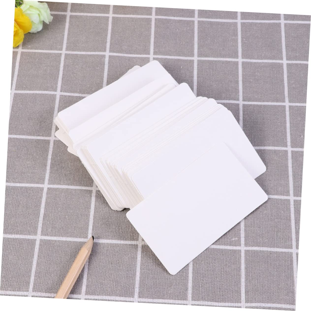 NUOBESTY Lot De 10 Cartes De Vocabulaire Kraft Vierges Cartes Flash De Message Blanches Vierges De Notes De Bureau 100 Pièces X 10