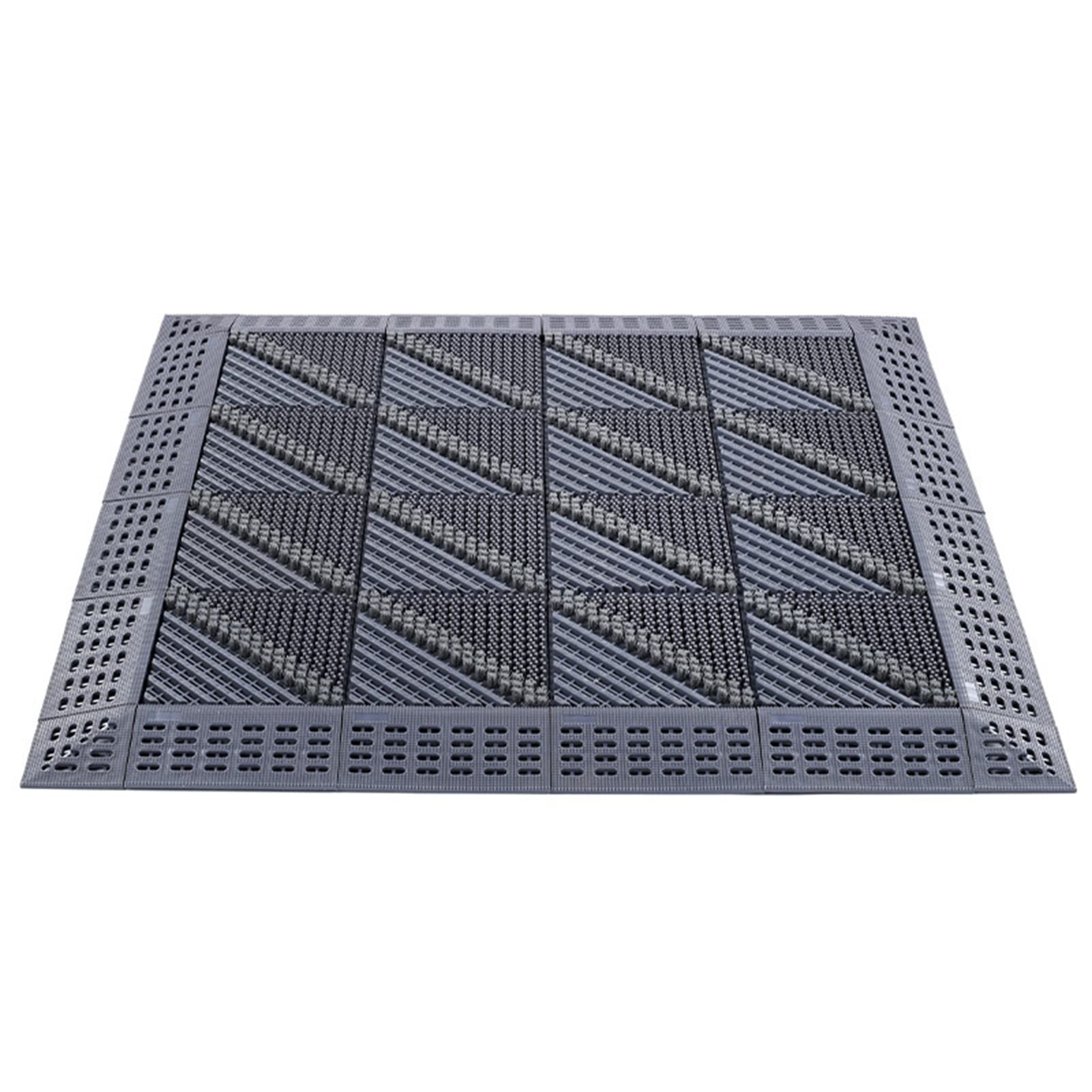 Heavy Du - Paillasson d'entrée extérieur antidérapant imperméable et facile à nettoyer pour terrasse, porche, gris, 60 x 120 cm, idéal pour les zones à fort trafic