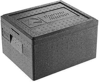 thermohauser EPP-Thermobox GN 1/2 inklusive Deckel - 15 Liter Volumen - 39 x 33 x 23 cm, Schwarz