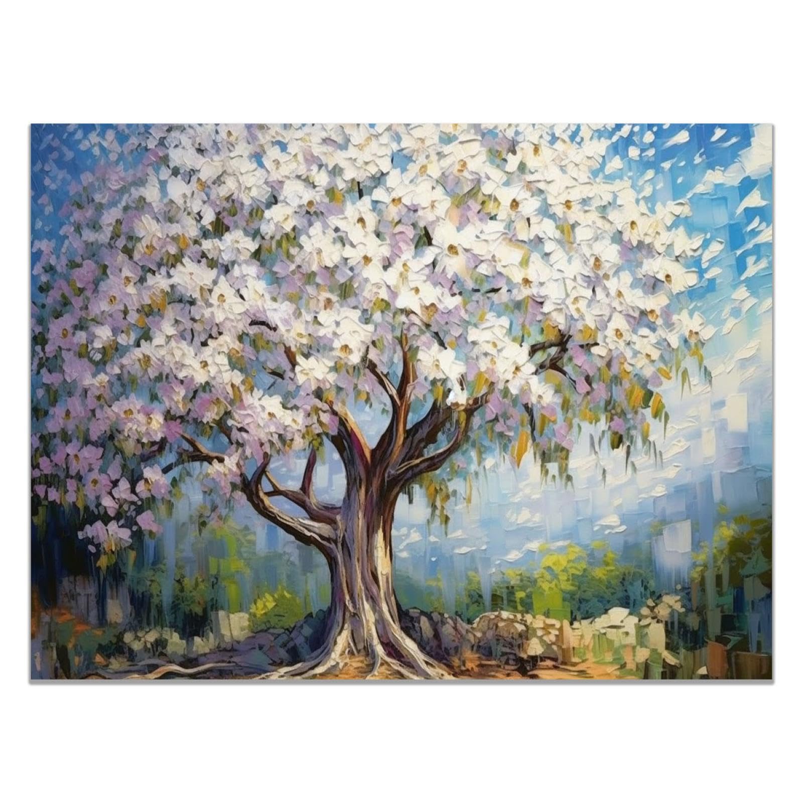 大きな木の抽象画 壁掛けアート