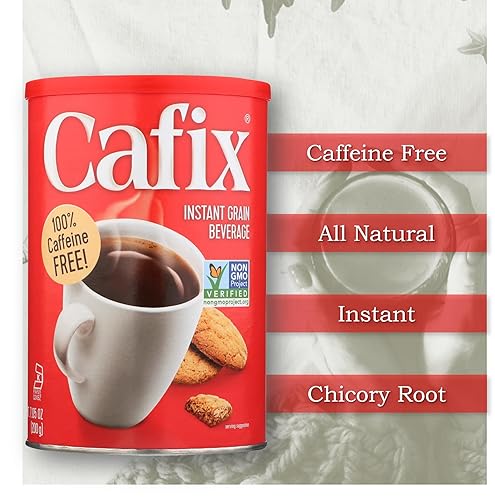 Miniatura 4 de Cafix Sustituto de café instantáneo totalmente natural sin cafeína, paquetes de 7.05 onzas (paquete de 6)