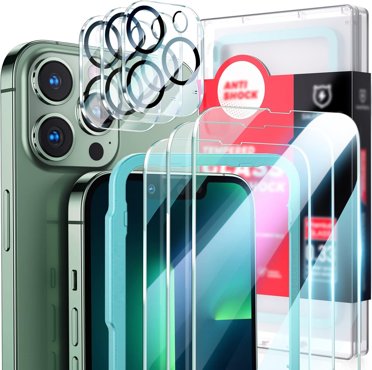 Amazon Com Smartdevil 3 Pack Glass Screen Protector For Iphone 13 Pro 6 1 Inch With 3 Pack Camera Lens Protector Easy Installation Frame 10x Military Grade Shatterproof Hd Diamonds Tempered Film Bubble Free Cell