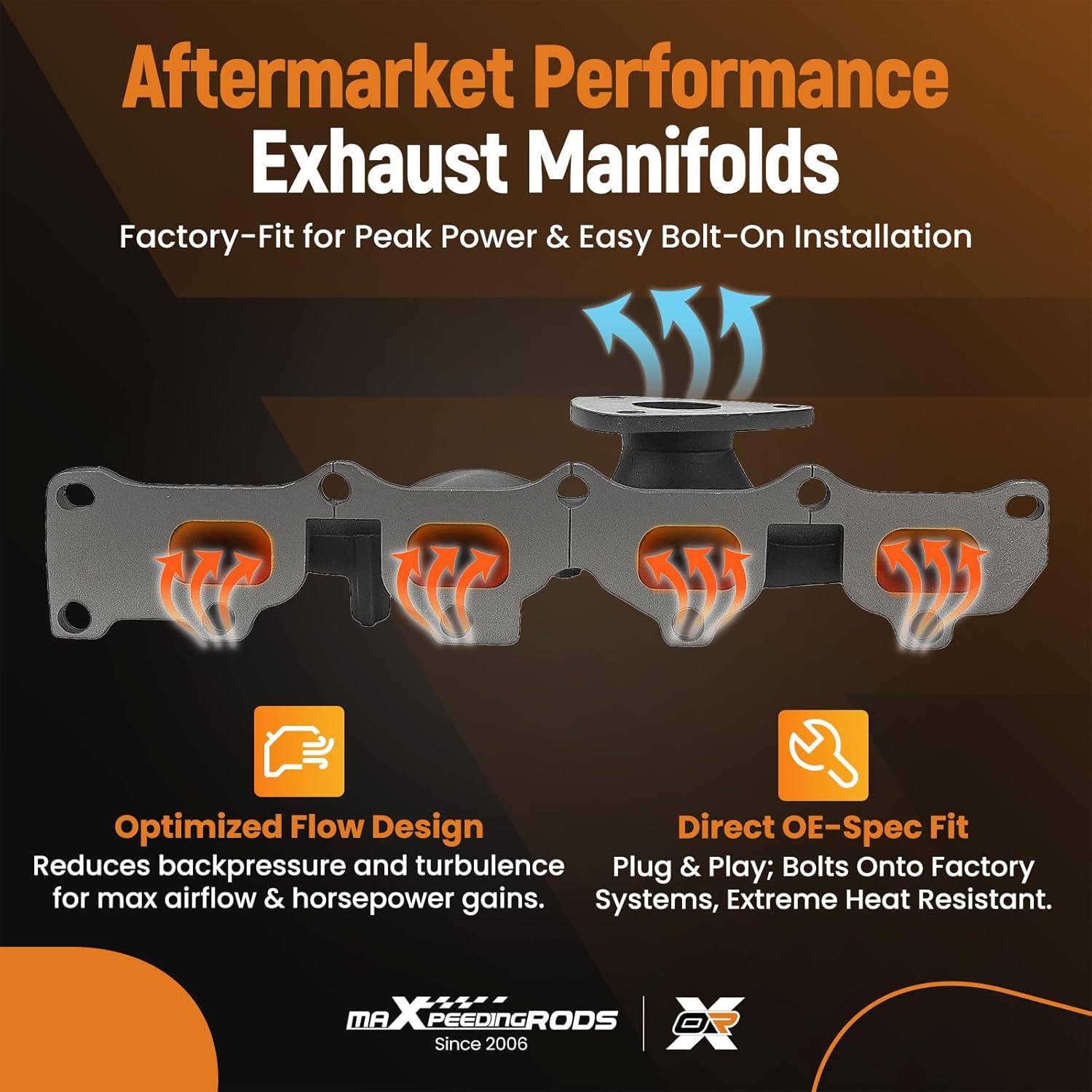 maXpeedingrods Exhaust Manifold Kit 674-773 with Gaskets Nuts Bolts for Chevrolet Equinox GMC Terrain 2015-2017 L4 2.4L, 12672285 12656404 674773