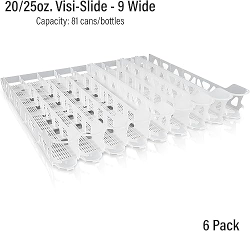 Vista 8 de Visi-Slide - Dispensador de bebidas de soda de 20 onzas, deslizamiento alimentado por gravedad para estantes angulares para refrigeradores