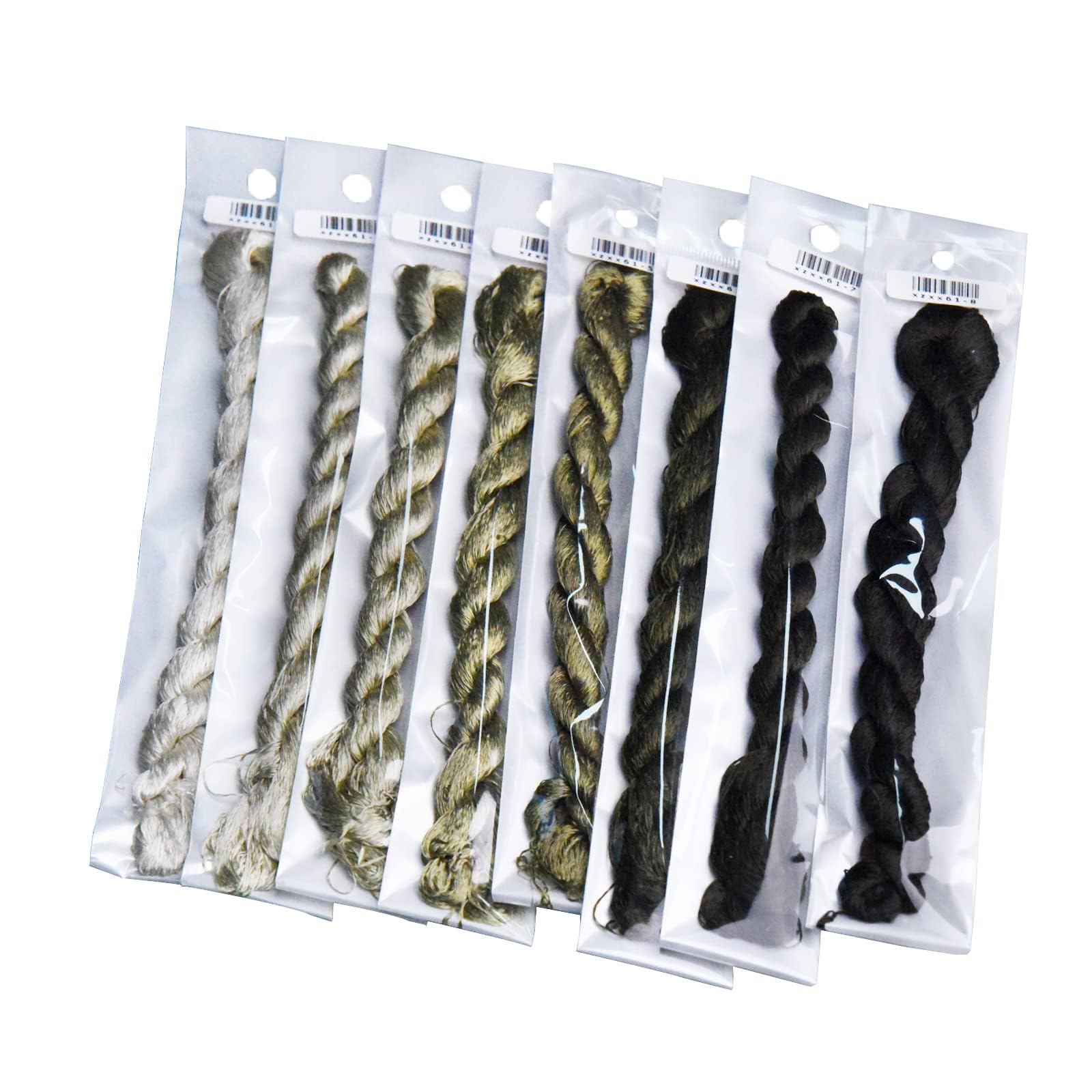 MINGGUXIUYI Natural 100% Silk Thread, Handmade Embroidery Thread, Silk Embroidery Thread 880 Metres, 8 Colors (61) - Image 4
