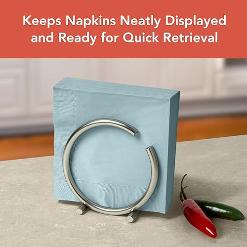 Miniatura 5 de Spectrum 50270 Euro servilletero redondo, Acero, Níquel Satinado, Total 1