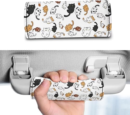 Miniatura 3 de Belidome Paquete de 2 fundas para asa de equipaje, estampado de dibujos animados de gato, lindo identificadoretiquetaagarre para mujeres y niñas,