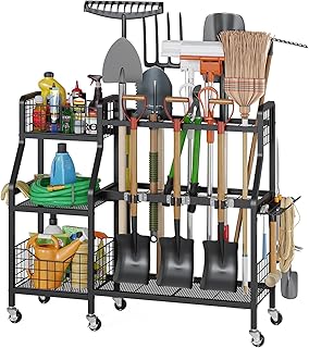 Garden Tool Organizer with Wheels